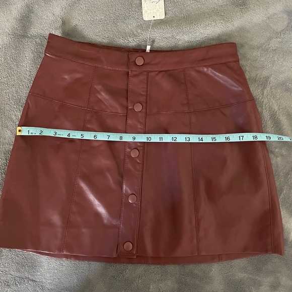 Free People vegan leather snap skirt - Picture 8 of 8